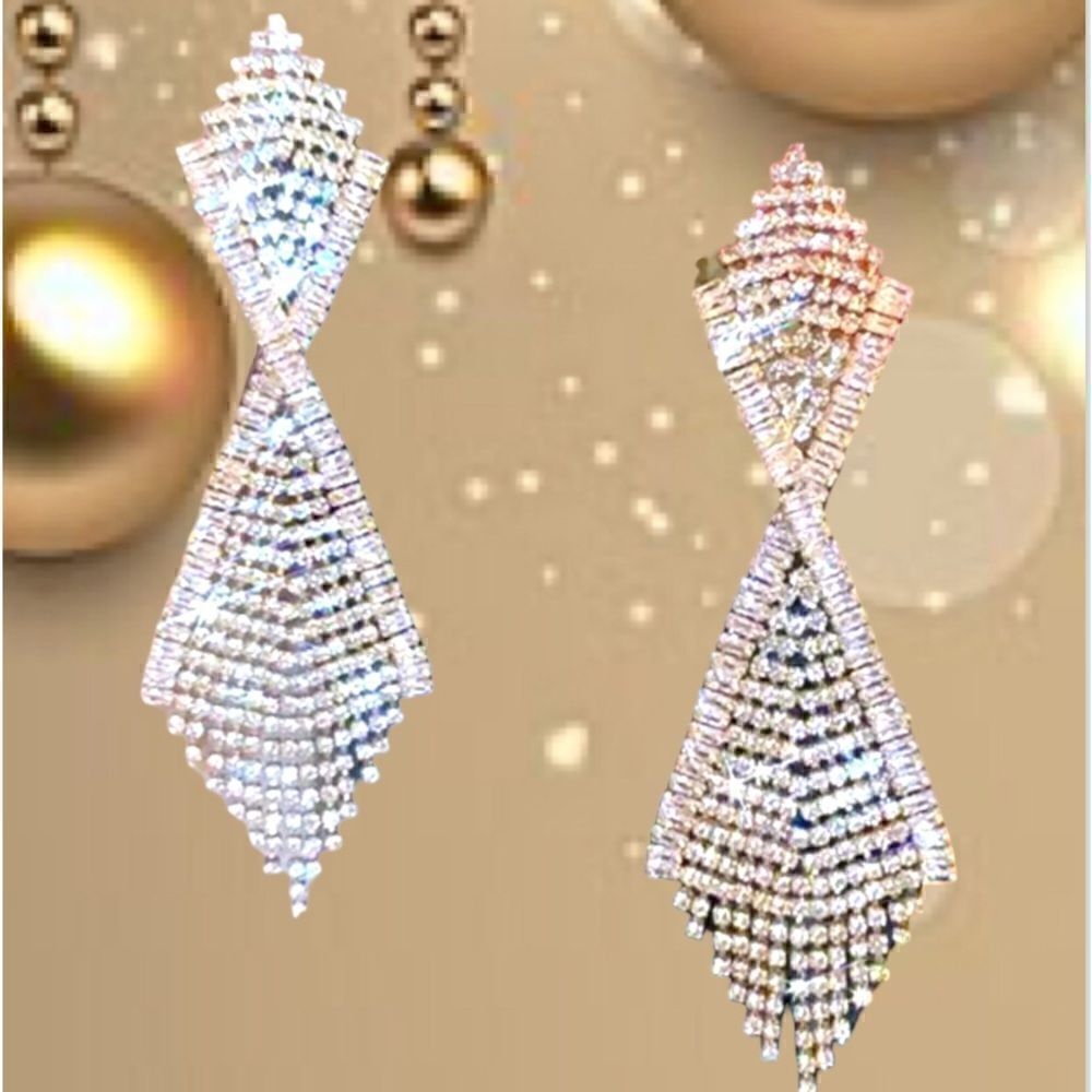 RHINESTONES STATEMENT EARRINGS FASHION WOMEN ACCESSORIES 2023